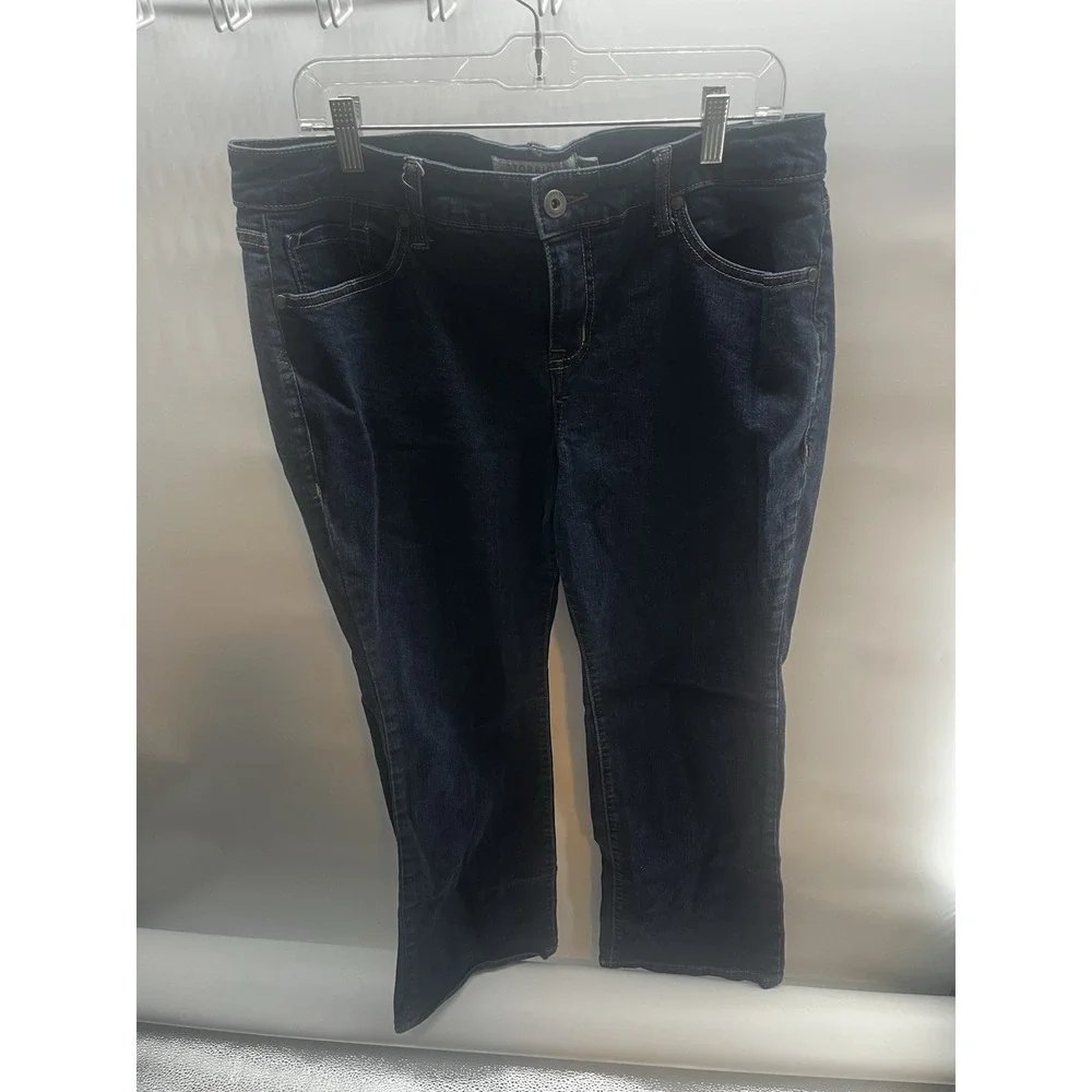 TORRID DENIM STRETCH JEANS WOMEN'S SIZE 16S DARK BLUE‎ ~ EUC